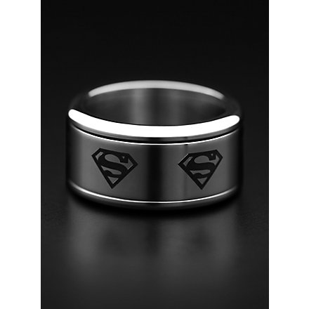 Superman Logo Ring rotierend silber