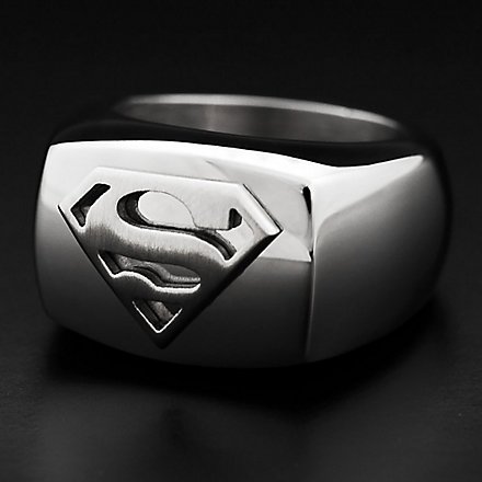 Superman Signet Ring steel - superepic.com