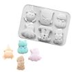 Cute scary figures silicone mould for ice cubes and for baking 6-grid