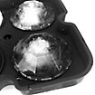 Diamond ice cube silicone mould for ice cubes and for baking 4-grid