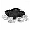 Diamond ice cube silicone mould for ice cubes and for baking 4-grid