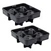 Diamond ice cube silicone mould for ice cubes and for baking 4-grid