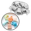 Funny Halloween figures silicone mould for ice cubes and for baking 6-grid