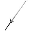 Geralt's silver sword - Wolf heads Larp weapon