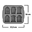 Gravestone silicone mould for ice cubes and baking 6-grid