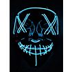 Halloween LED Maske neon-blau