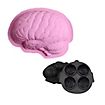 Halloween silicone moulds set brains for pudding, ice cubes and baking, set of 2