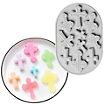 Halloween silicone moulds set crosses, brains, bats for baking, for chocolates and ice cubes 3 pcs.