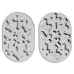 Halloween silicone moulds set crosses, brains, bats for baking, for chocolates and ice cubes 3 pcs.