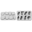 Halloween silicone moulds set ghosts, cats, owls for baking and for chocolates and ice cubes, set of 3