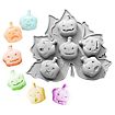 Halloween silicone moulds set pumpkins for baking, for chocolates, gummy bears and ice cubes, set of 3