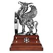 Heraldic Griffin Desk Clock