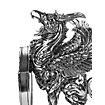 Heraldic Griffin Desk Clock