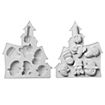 Horror House figures silicone mould for ice cubes and for baking 7-grid