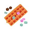 Mini pumpkins silicone mould for fruit gums and for baking 18-grid