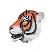 Sibirischer Tiger Maske aus Latex