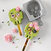 Silicone moulds set for popsicles tombstone, owl, skull set of 3