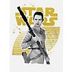 Star Wars - Girlie Shirt Rey Gold Logo