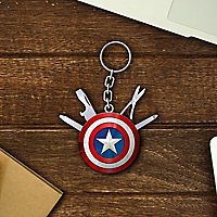 Captain America - Schlüsselanhänger Taschenmesser Schild