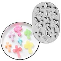 Crosses silicone mould for ice cubes and baking 10-grid