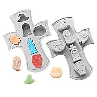 Halloween symbols silicone mould for ice cubes and baking 6-grid