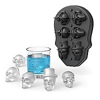 Skulls silicone mould for ice cubes, chocolate and baking 6-grid