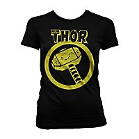 Thor - Girlie Shirt Distressed Hammer