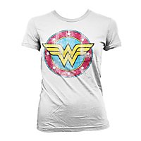 Wonder Woman - Girlie Shirt Distressed Logo
