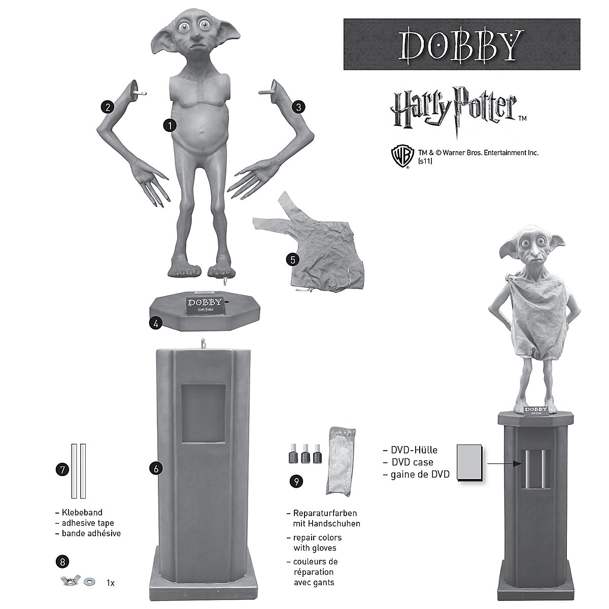 harry potter and the chamber of secrets dobby statue life size