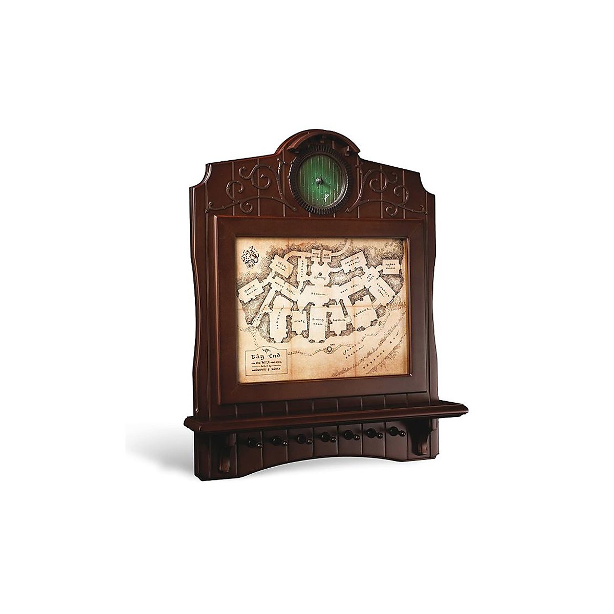 Hobbit Wooden Bagend Map Plaque Key Holder