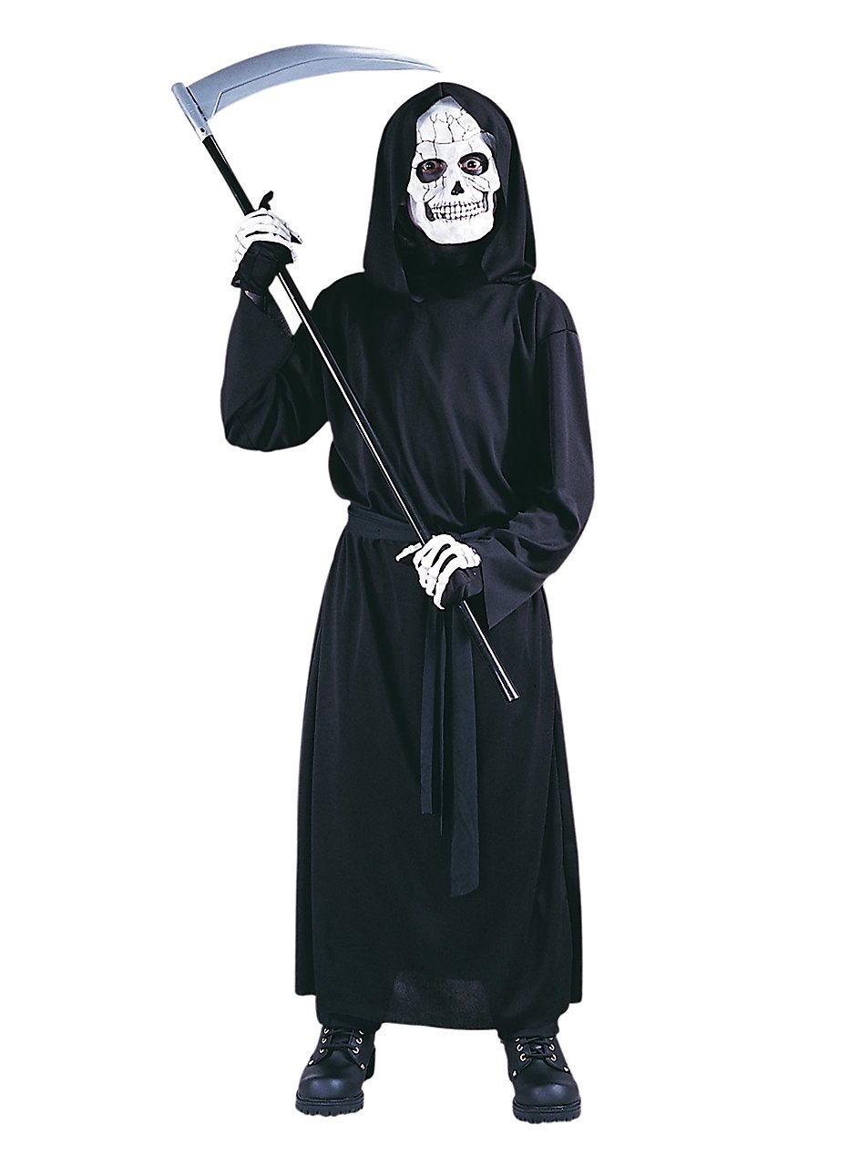 Totengräber Skelett Kinderkostüm | Halloween Kostüm für Jungen | Größe: 146-152 | Farbe: Schwarz
