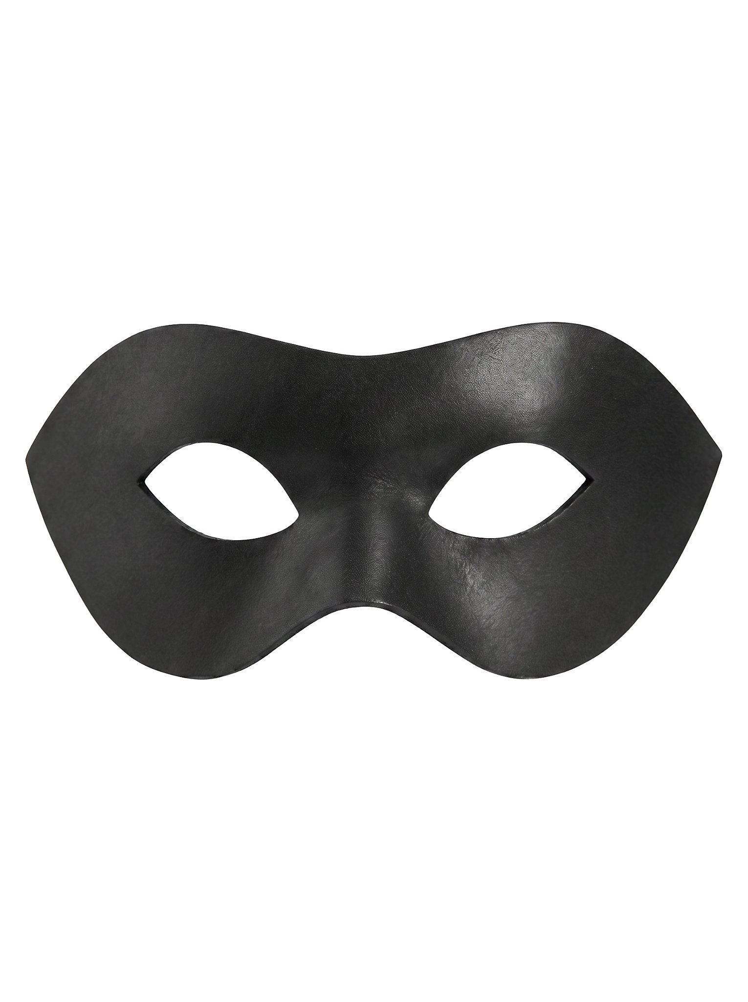Colombina Liscia noir Masque en cuir vénitien