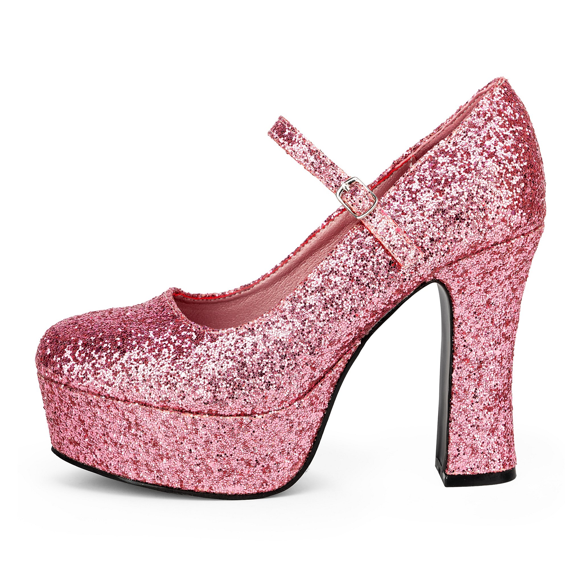 Chaussures compensées à paillettes roses