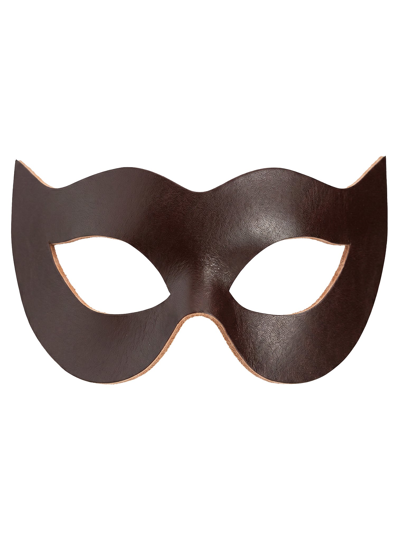 Colombina Spiona Bruine Venetiaanse Leren Masker