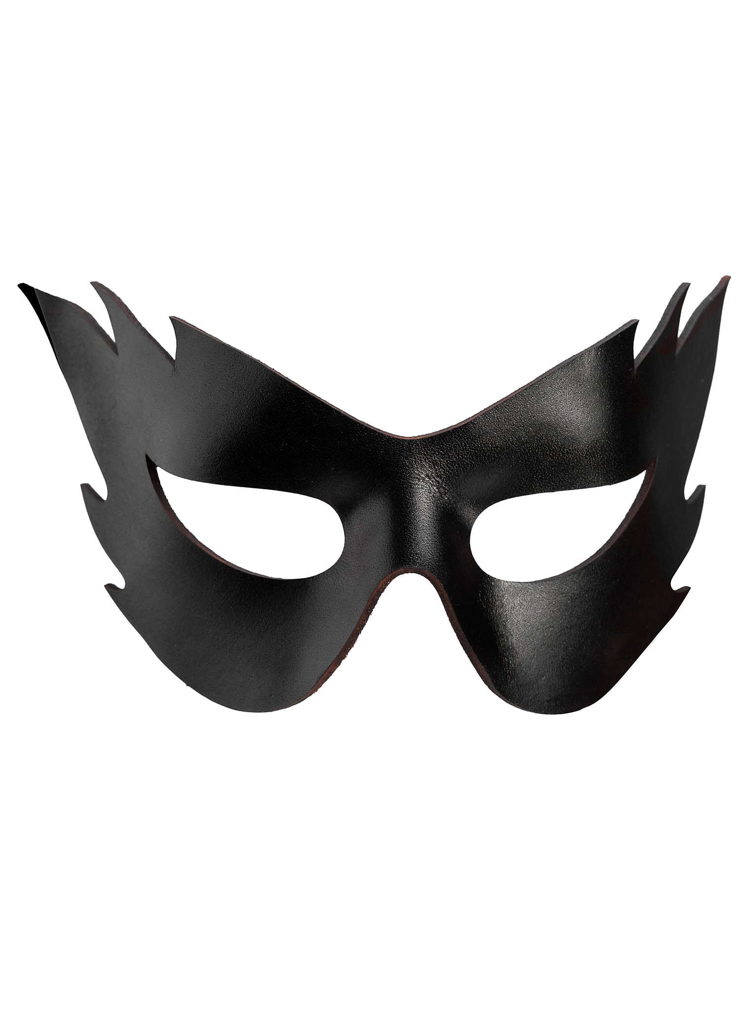 Colombina Fiamma maschera in pelle nera veneziana