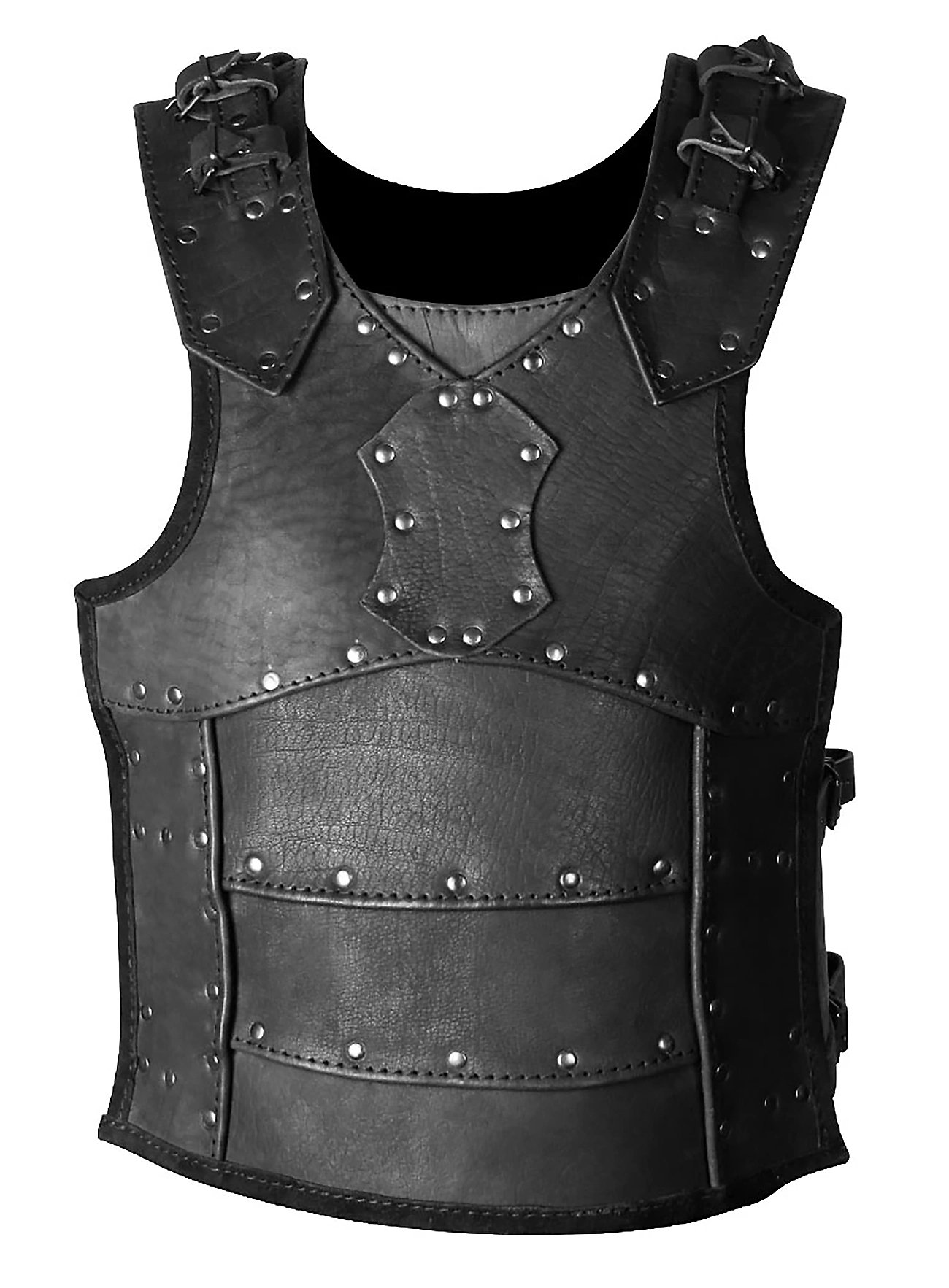 Lederrüstung - Kämpfer, schwarz