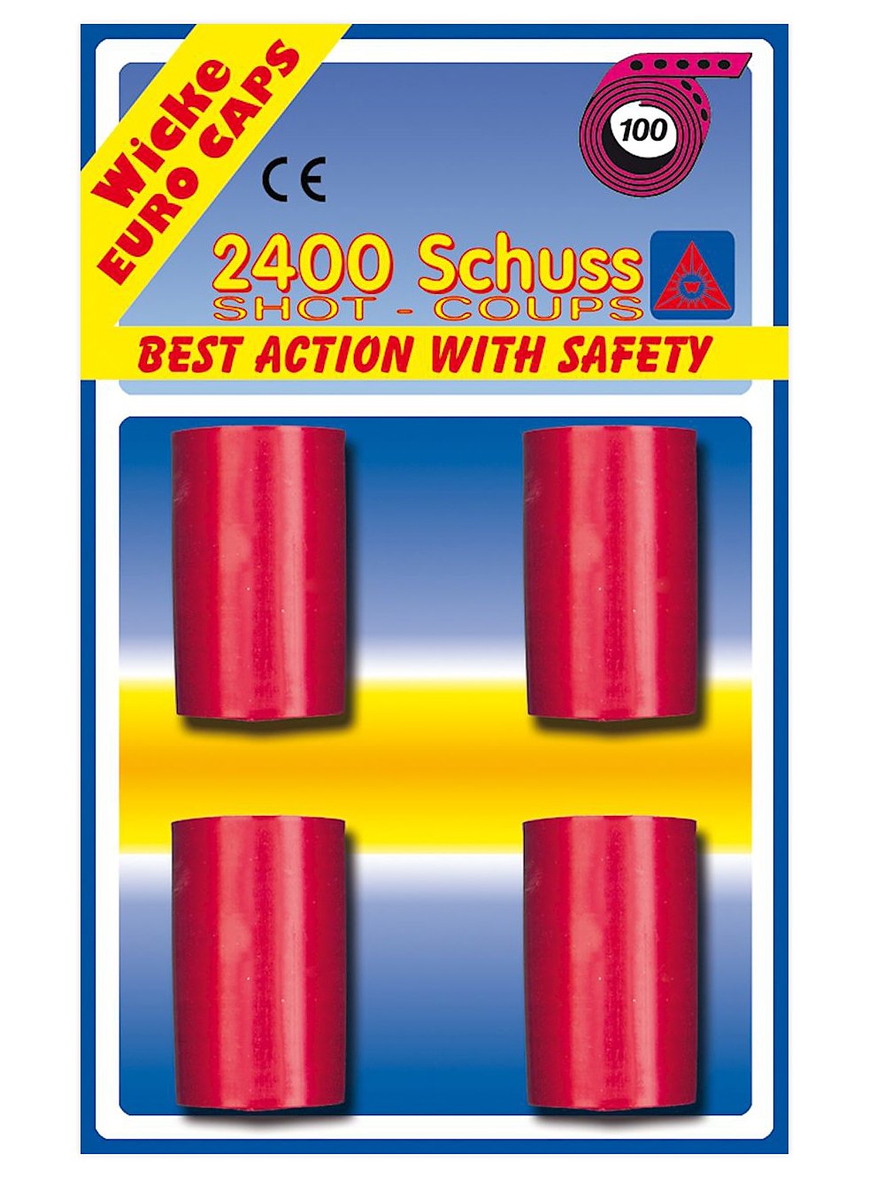 100-shot ammunition for toy pistols, 20 reels