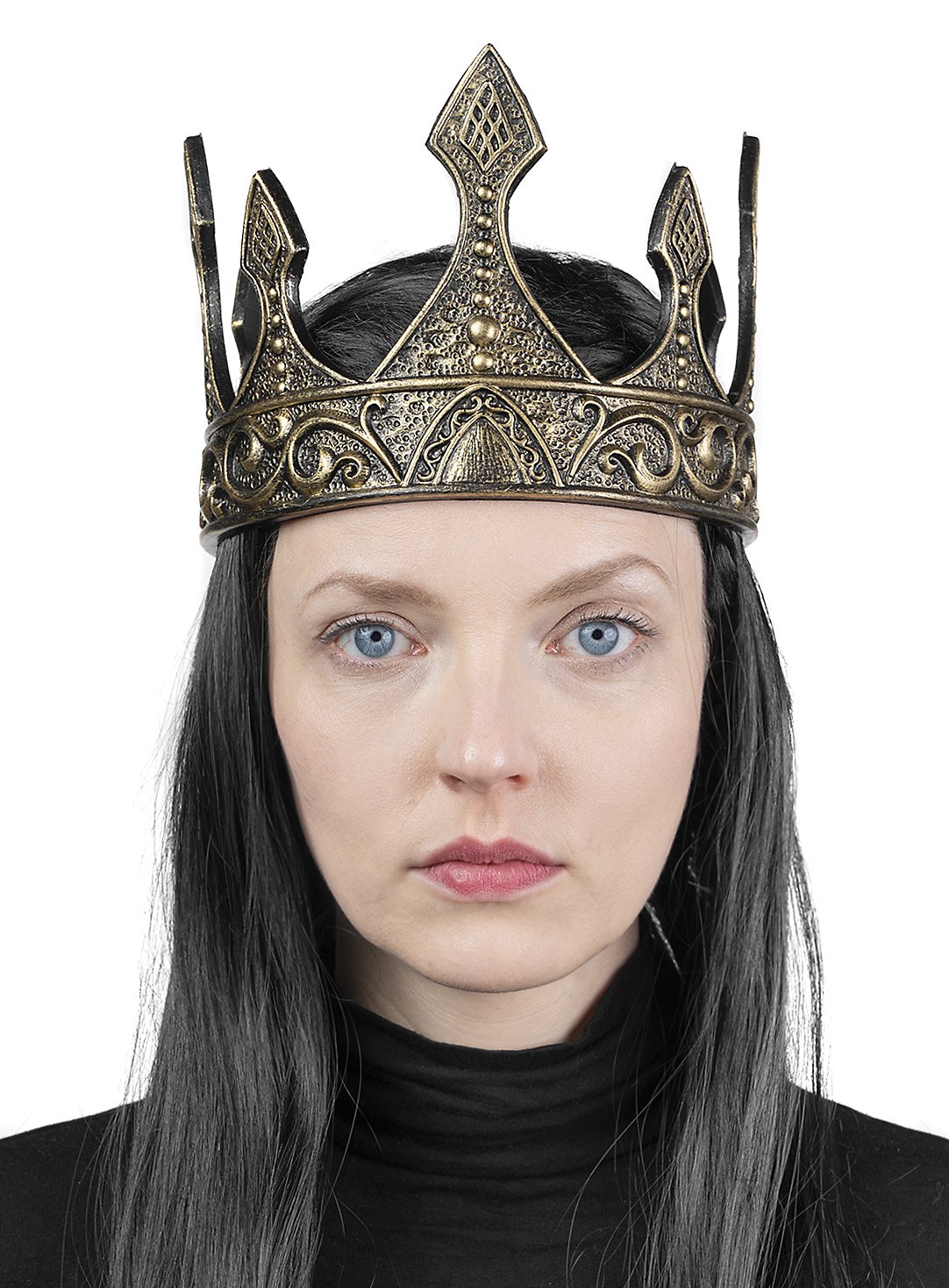 Fantasy Fürstenkrone aus Kunststoff gold