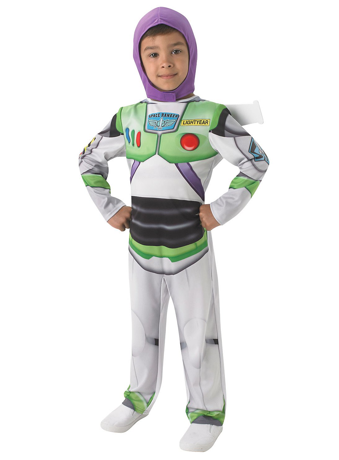 Toy Story Buzz Lightyear Kinderkostüm Gr. 100-116 | Superhelden Kostüm für Jungen | Größe: 110-116 | Farbe: Weiß