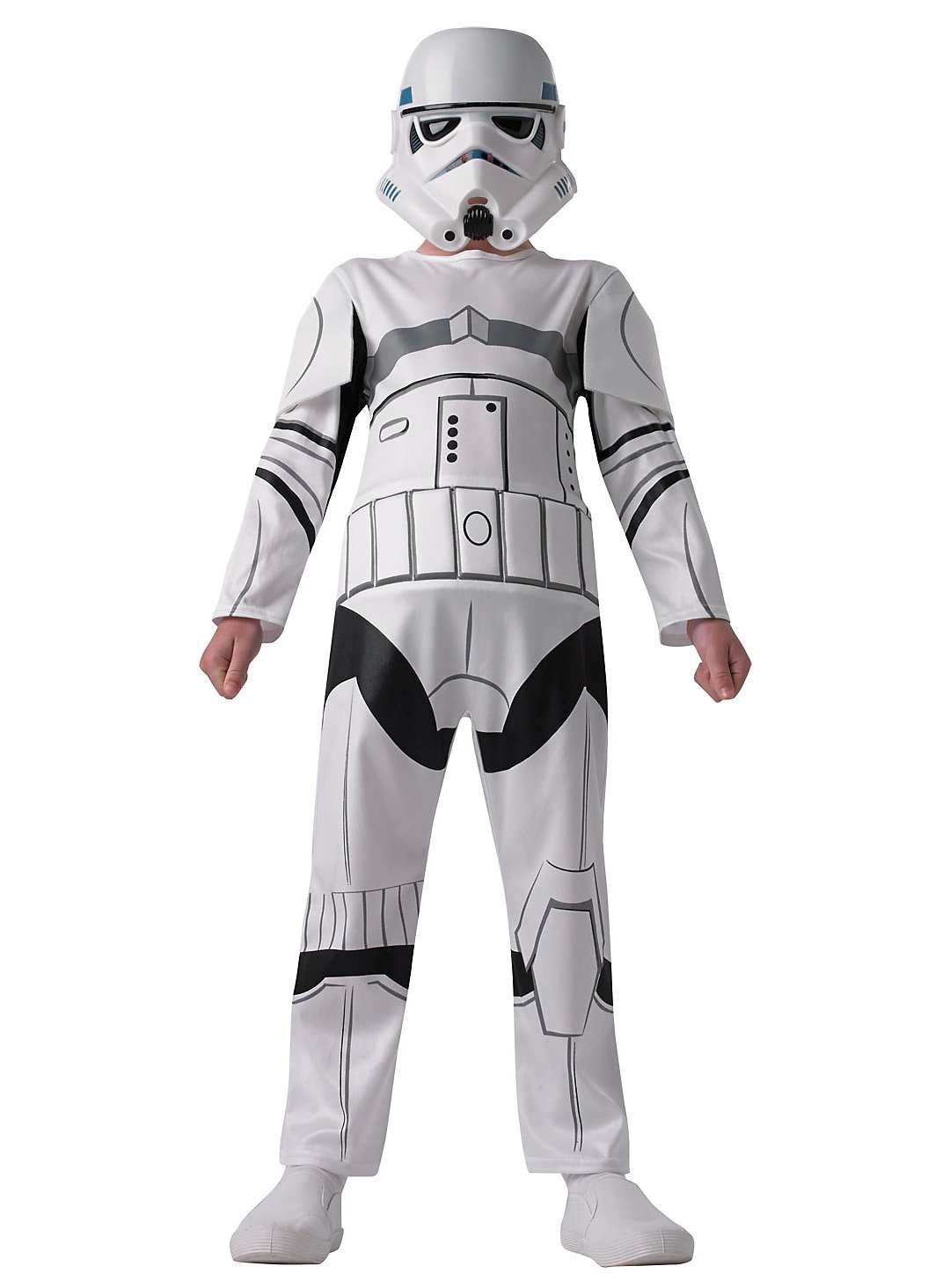 Star Wars Stormtrooper Basic Kostüm für Kinder | Halloween Kostüm für Kinder | Größe: 128 | Farbe: Weiß