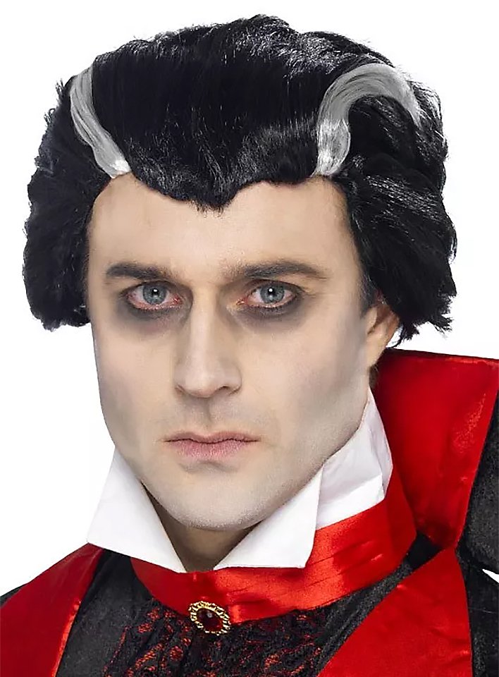 Parrucca del Conte Dracula con ciocche bianche