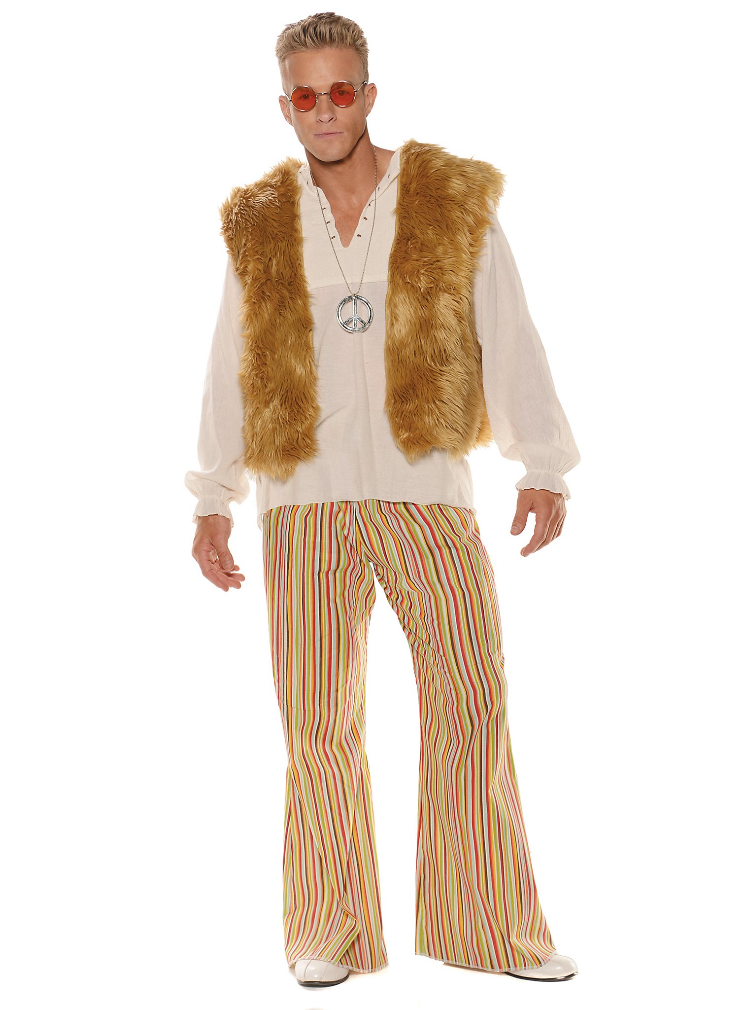 Hippie Fellweste Fasching Karnevalskostüme Herren