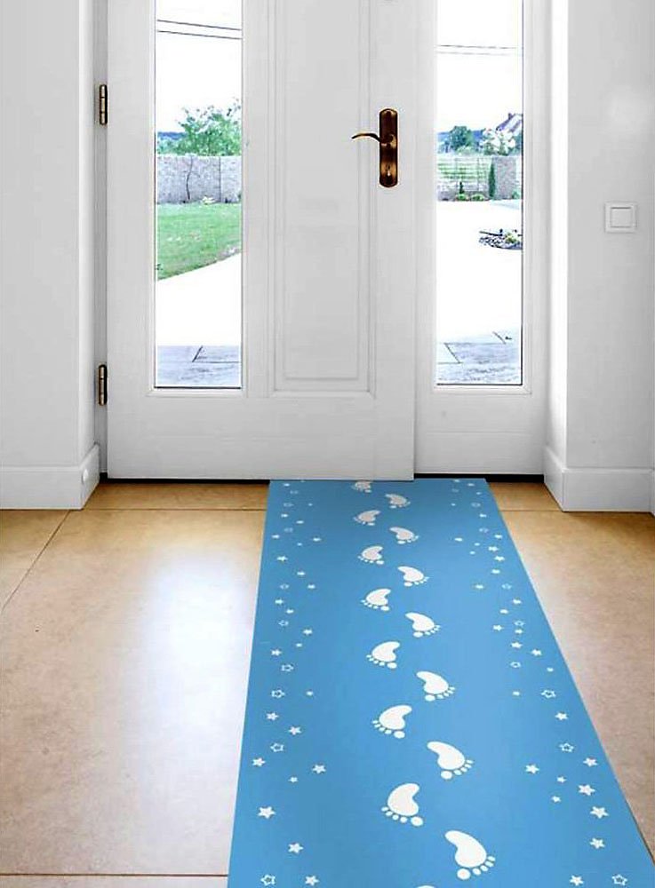 Camino De Mesa Bautizo Azul