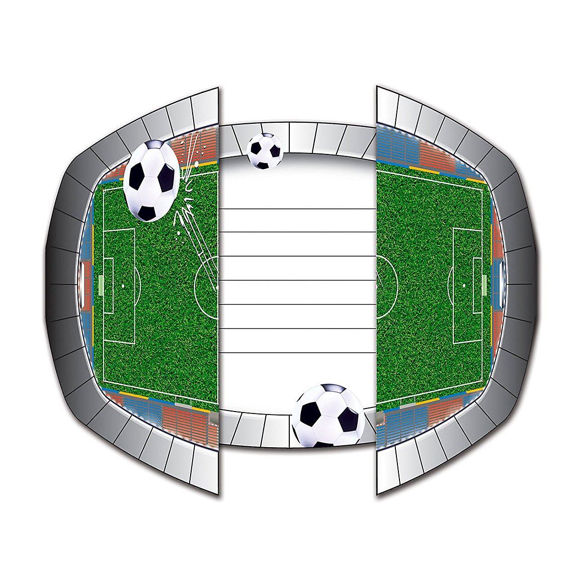 Soccer party invitation cards 8 pieces