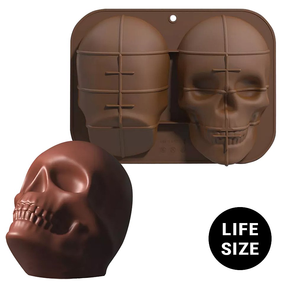Molde De Silicona Grande Con Forma De Calavera Para Hornear