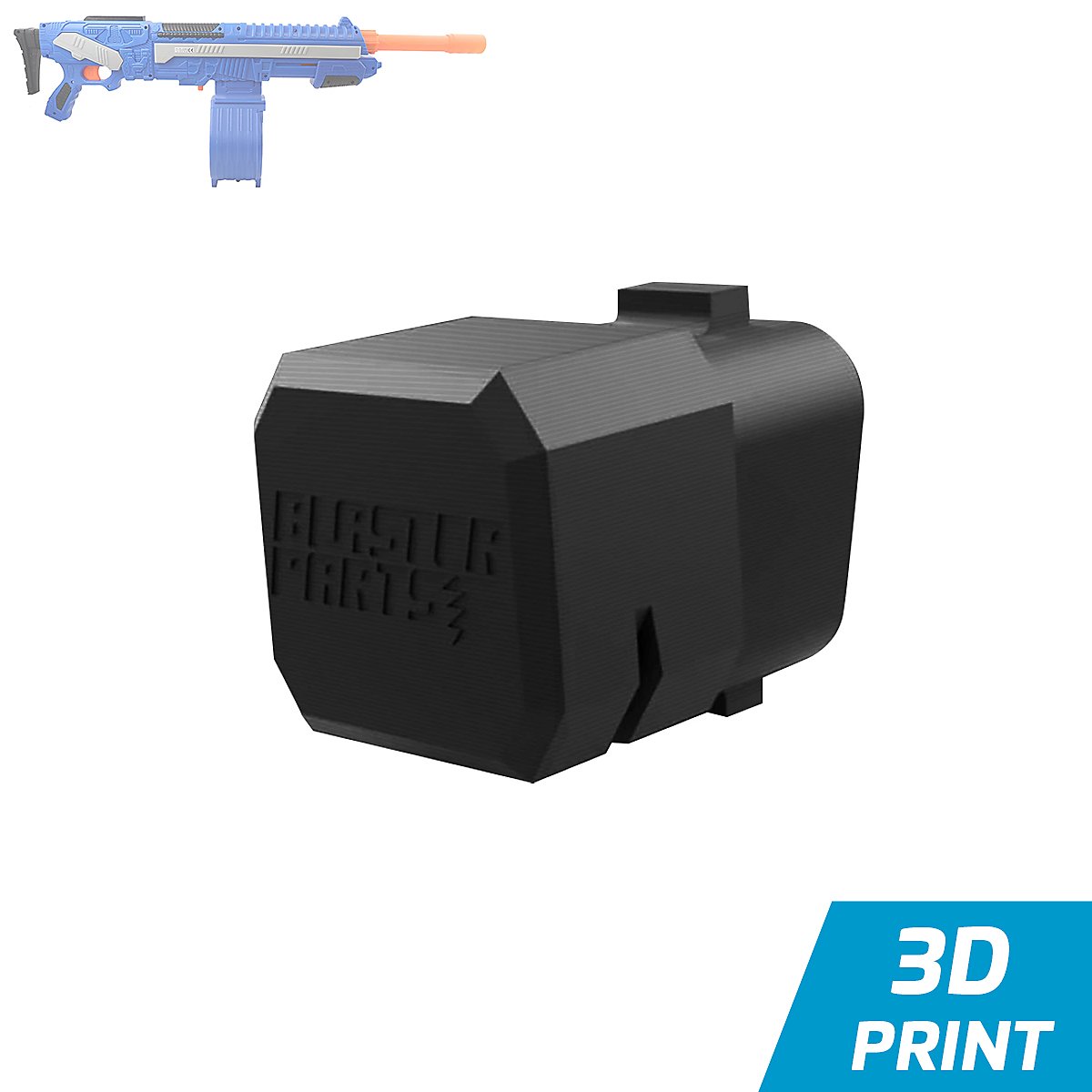 Blasterparts - Adattatore per calcio di blaster per allegati NERF e Worker