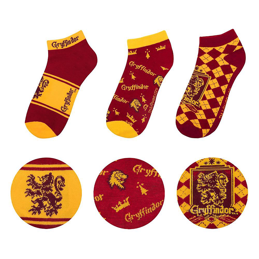 Harry Potter - Lot de 3 chaussettes de cheville Gryffindor