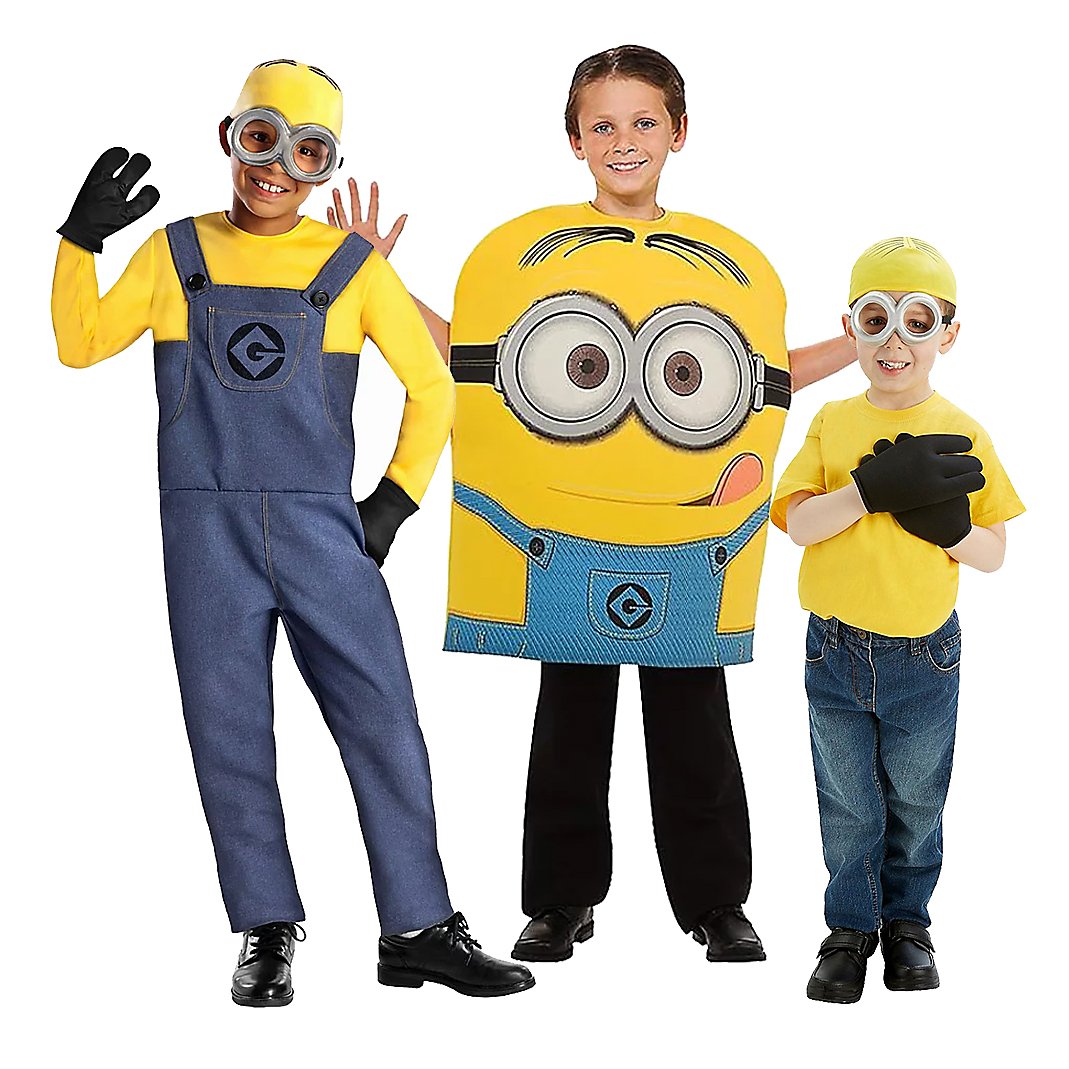 Minion costume and accessory box for children