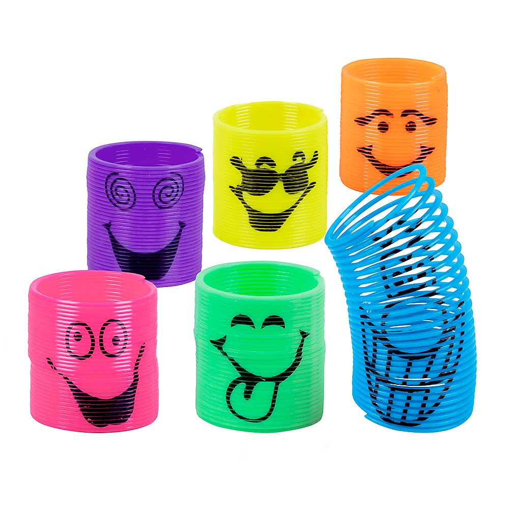 Muelles Slinky Sonrientes En Varios Colores, 6 Piezas