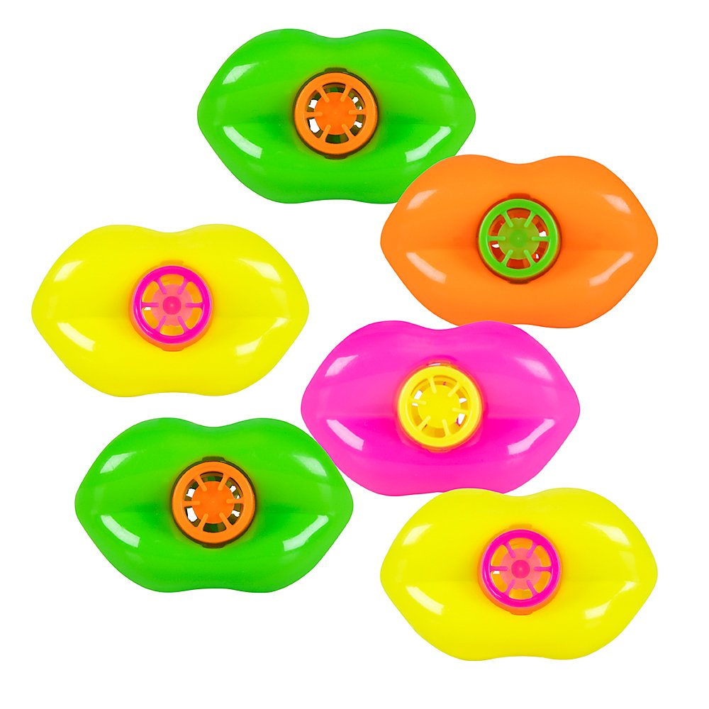 Lippenpfeifen in verschiedenen Farben, 6 Stück